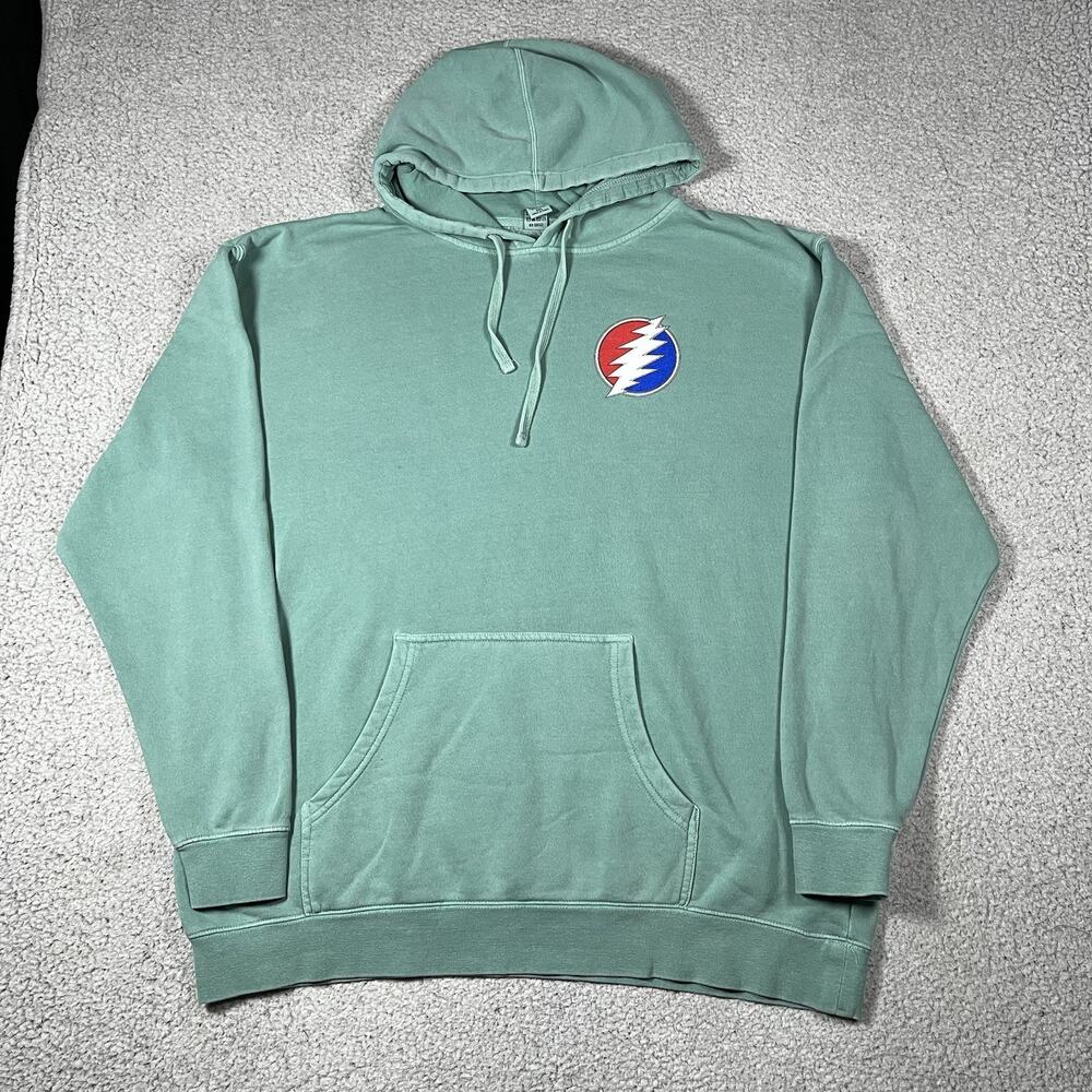 Grateful Dead Hoodie Mens 2XL Green Dead Forever Vegas Dead Company Sphere Vegas